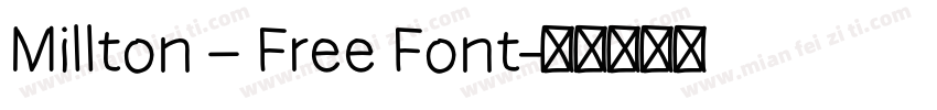 Millton – Free Font字体转换
